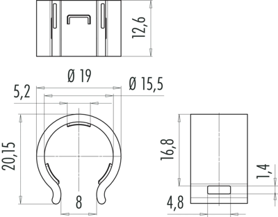 08 0216 000 000 binder Accessories for Industrial Connectors Image 2