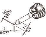 0142CDLF20/SB Ersa Soldering tips, desoldering tips and hot air nozzles Image 2