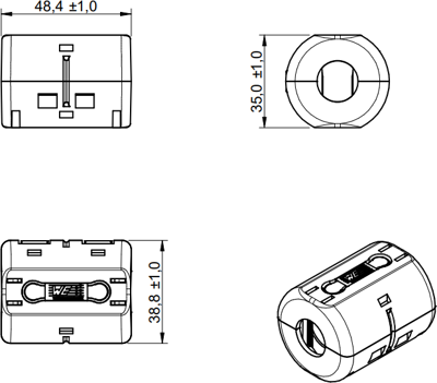 74271151S Würth Elektronik eiSos Ferrite cable cores Image 2