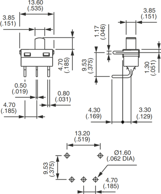 GH36W000000 APEM Slide Switches and Coding Switches Image 2