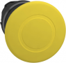 Pushbutton, unlit, latching, waistband round, yellow, front ring black, mounting Ø 22 mm, ZB4BT57