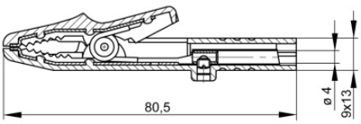 AK 2 S SW Hirschmann Test & Measurement Aligator Clips Image 2