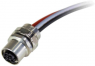 Sensor actuator cable, M12-flange socket, straight to open end, 4 pole, 0.3 m, 16 A, 21035992516