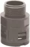 Straight hose fitting, M16, 10 mm, polyamide, IP68, gray, (L) 11.5 mm