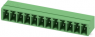Pin header, 12 pole, pitch 3.81 mm, angled, green, 1803374