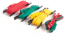 Measuring lead with (Alligator Clip) to (4 mm plug, angled), red/green/yellow