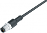 Sensor actuator cable, M12-cable plug, straight to open end, 3 pole, 2 m, PUR, black, 4 A, 77 4429 0000 50003-0200