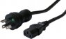 Device connection line, North America, plug type B, straight on C13 jack, straight, SJT 3 x AWG 18, black, 2.5 m