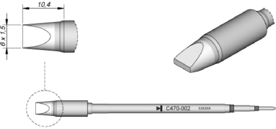 C470002 JBC Soldering tips, desoldering tips and hot air nozzles