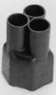 Heat shrink cable transition, 3:1, straight, S1 (22.86/8.99 mm), S2 (8.38/3 mm), 195702-001