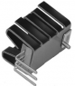 Clip-on heatsink, 19.05 x 14.5 x 16.75 mm, 21 K/W, black anodized