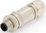 Circular connector, 2 pole, screw connection, screw locking, straight, T4111511021-000