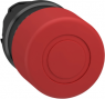 Front element, unlit, latching, waistband round, red, front ring black, mounting Ø 22 mm, ZB4BT847