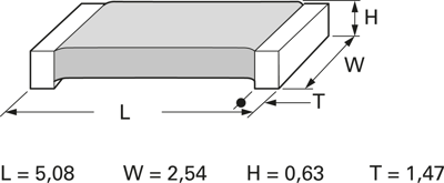 WSL-2010 .001 1% EA E3 Vishay SMD Resistors Image 2