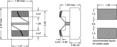 0805AS-1R0K-08 Fastron Fixed Inductors Image 2