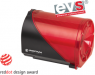 LED-EVS siren, 114 dB, red, 230 VAC, 444 110 68