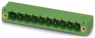 Pin header, 9 pole, pitch 5.08 mm, angled, green, 1924156