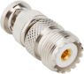 Coaxial adapter, 50 Ω, BNC plug to UHF socket, straight, 242134