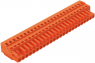 Socket header, 24 pole, pitch 5.08 mm, angled, orange, 231-324/026-000