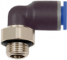 Push-in L-fitting “Blue series”, rotatable, G 1/4external, Ø 6 mm