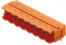 Pin header, 24 pole, pitch 5 mm, angled, orange, 1581080000