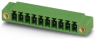Pin header, 10 pole, pitch 3.5 mm, angled, green, 1843871