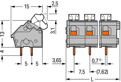 256-510/334-000 WAGO PCB Terminal Blocks Image 2