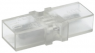 Flat plug distributor, 1 x 2 contacts, 2.8 x 0.8 mm, L 28 mm, insulated, straight, transparent, 8151