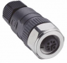 Socket, M12, 5 pole, screw connection, straight, 46594
