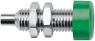 4 mm socket, solder connection, mounting Ø 6 mm, green, BU 403 NI / GN