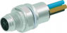 Sensor actuator cable, M12-flange plug, straight to open end, 4 pole, 0.3 m, 12 A, 21033991402