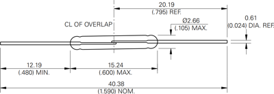 MLRR-4-17-28 Littelfuse Proximity Switches, Reed switches Image 2