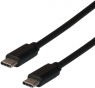 USB 2.0 connection cable, USB plug type C to USB plug type C, 1 m, black