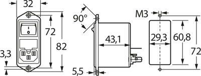 FN281-2-06 Schaffner Interference suppression filter Image 2