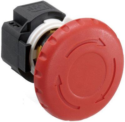 Emergency stop, Turn/pull release, mounting Ø  16 mm, unlit, 250 V, 4 Form B (N/C), XA1E-BV404R