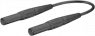 Measuring lead with (4 mm lamella plug, straight) to (4 mm lamella plug, straight), 1 m, red, PVC, 2.5 mm², CAT III