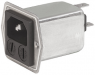 IEC plug C14, 50 to 60 Hz, 1 A, 250 VAC, faston plug 6.3 mm, 5707.0101.313