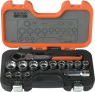 Ratchet kit, 14 pieces, Internal square, S140T