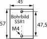 Extruded heatsink, 100 x 80 x 78.6 mm, 1.3 to 0.6 K/W, black anodized