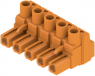 Socket header, 5 pole, pitch 7.62 mm, straight, orange, 1980510000