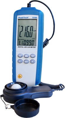 P 5086 PeakTech Luxmeter, Sound Level Meter, Magnetic Field Tester Image 1