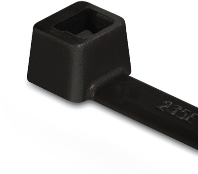 Cable tie internally serrated, PA, (L x W) 150 x 3.5 mm, bundle-Ø 1.5 to 35 mm, black, UV resistant, -40 to 85 °C, 111-03260