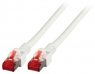 Patch cable, RJ45 plug, straight to RJ45 plug, straight, Cat 6, S/FTP, LSZH, 1 m, white