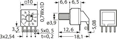 S-2111A (P) Nidec Copal Slide Switches and Coding Switches Image 2