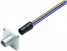 Sensor actuator cable, M12-flange plug, straight to open end, 4 pole, 0.2 m, 4 A, 99 3433 116 04