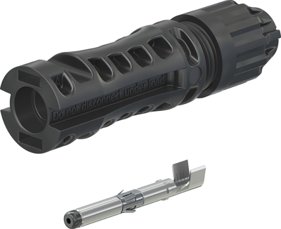 MC4-Evo 2 plug, 4.0-6.0 mm², cable Ø 6.4-8.4 mm, 1.5 kV, 45 A, 32.0321P0001