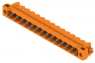 Pin header, 14 pole, pitch 5.08 mm, angled, orange, 1149780000