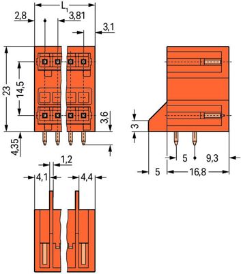 734-432/001-000 WAGO PCB Connection Systems Image 2