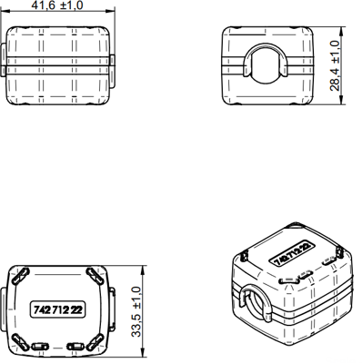 74271222 Würth Elektronik eiSos Ferrite cable cores Image 2