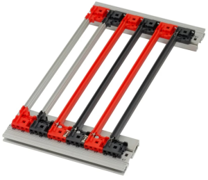 Guide Rail With Coding for CompactPCI/ VME64x,PC,340mm 2.5mm Groove Width Multi-pc Red/Silver 10pcs